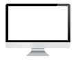 © ibreakstock - Computer display with blank white screen. Front view.