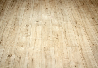 Close up detail of a beautiful wooden brown laminated floor