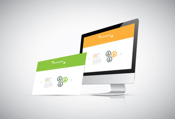 Aufkleber - Responsive design in modern computer vector eps10