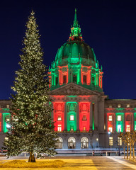 Sticker - Christmas Tree at San Francisco City Hall