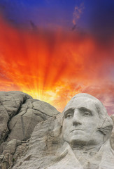 Fototapete - Mount Rushmore - George Washington sculpture