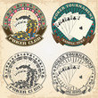 Set of stamps poker club