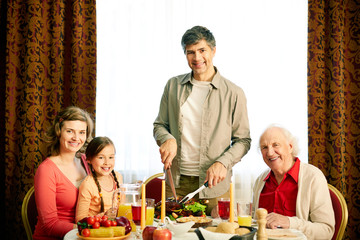 Poster - Together at festive table