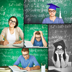 Canvas Print - Intelligent students