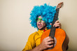 © Eugenio Marongiu - crazy funny young man with blue wig