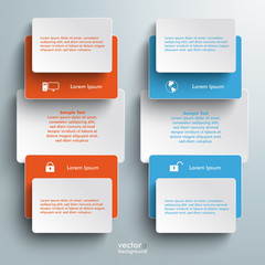 Wall Mural - Batched Colored Rectangles Two Opened Options
