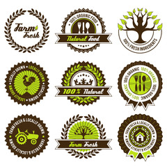 farm fresh label set with modern, vintage elements