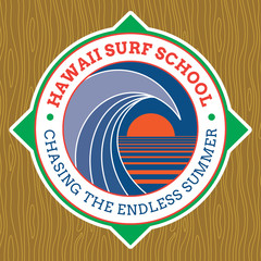 Wall Mural - Classic Surf Logo Design