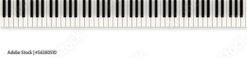 Photographie  Piano keys (clipping path included)