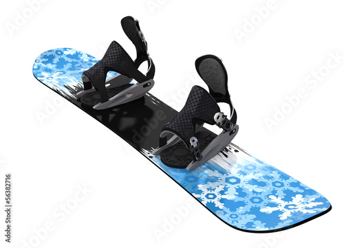Fotografie, Obraz Snowboard isolated on white. Clipping paths