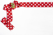 Red Bow Isolated On White Background