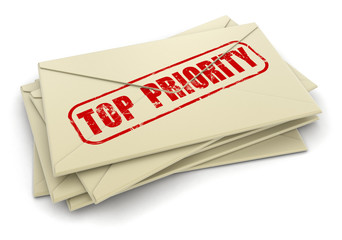Poster - Top Priority letters  (clipping path included)