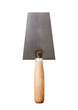 Trowel with wooden handle on white background.