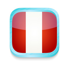 Smart phone button with Peru flag