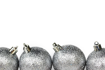 silver christmas ball