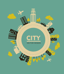 Sticker - city illustration