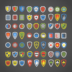 Poster - Abstract color arms on shields