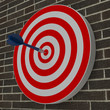 dart hitting center target on dartboard