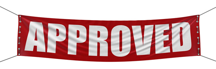 Wall Mural - Approved banner (clipping path included)