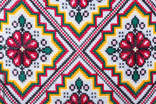 Nowoczesny obraz na płótnie ukrainian folk seamless pattern ornament