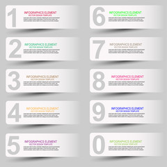 Aufkleber - Infographics number options