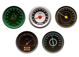 Leinwandbilder - Racing cars speedometers set