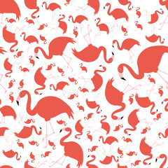 Wall Mural - seamless flamingo pattern