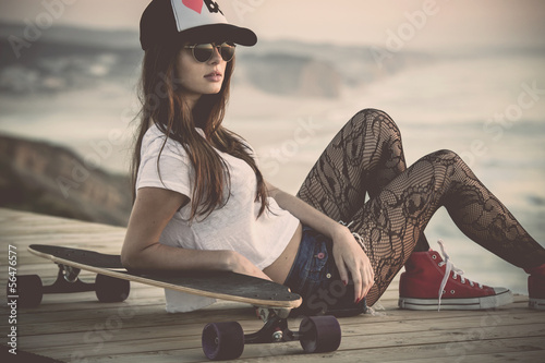 Fototapeta dla dzieci Skater Girl