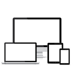 popular full responsive web design electronic devices vector