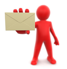 Poster - Man with letter