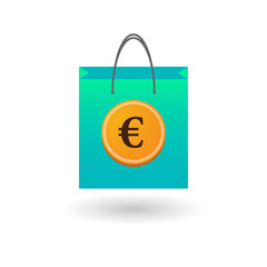 Poster - Shopping bag with icon