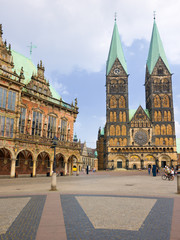 Wall Mural - The Market square in Bremen