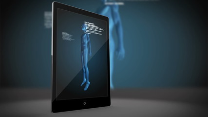 Aufkleber - Tablet computer showing medical interface