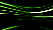Abstract Green Line On Black Background