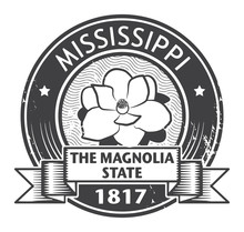 Stamp With Name Of Mississippi, Vector Illustration