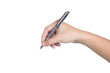 © maniaroom - hand sign posture hold pen write isolated