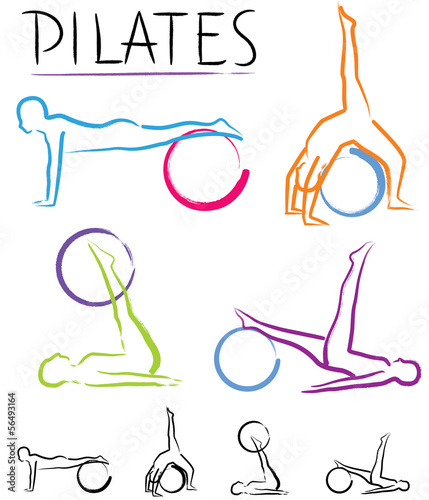 Naklejka dekoracyjna Pilates