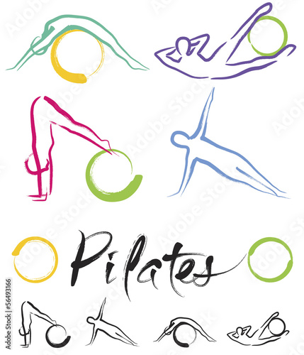 Naklejka dekoracyjna pilates