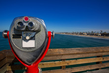 Newport Beach In California View From Pier Telescope