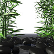 Wellness - Bambus und Steine im See