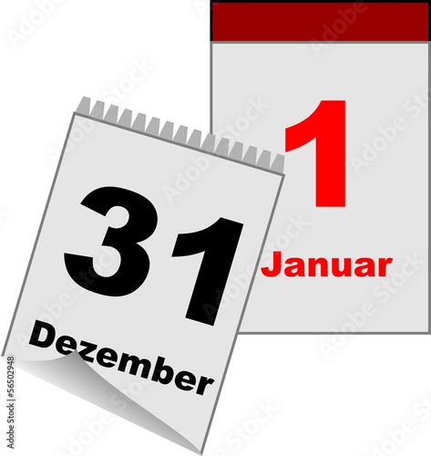130924-Jahreswechsel-Kalenderblatt Stock-Vektorgrafik | Adobe Stock