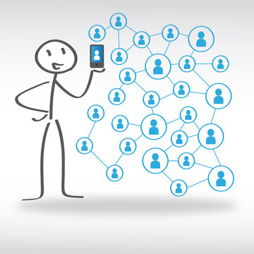 Social Network, Strichmännchen