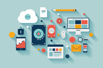 Aufkleber - Data storage concept illustration