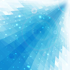 Poster - blue rays abstract perspective background