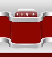 Fototapete - Vector abstract red background for company