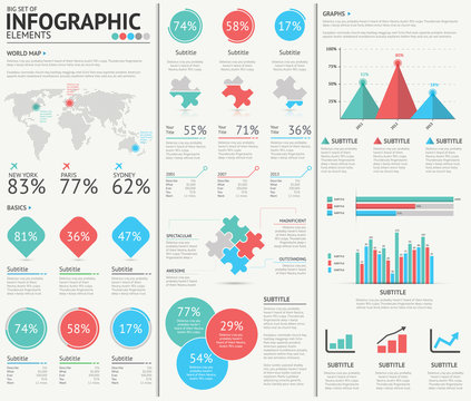Infographic web design vector elements