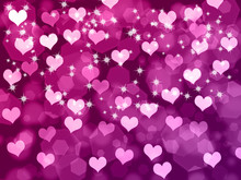 Valentine's Background With Hearts