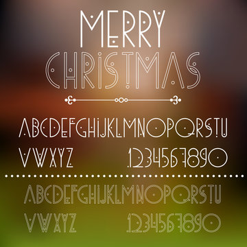 Elegant alphabet letters and numbers