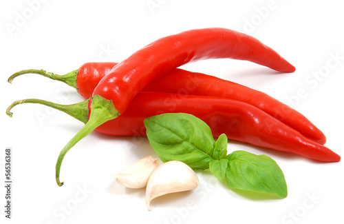 Cuadros en Lienzo Peperoncini con Aglio e Basilico