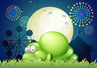 Poster - A monster sleeping at the carnival